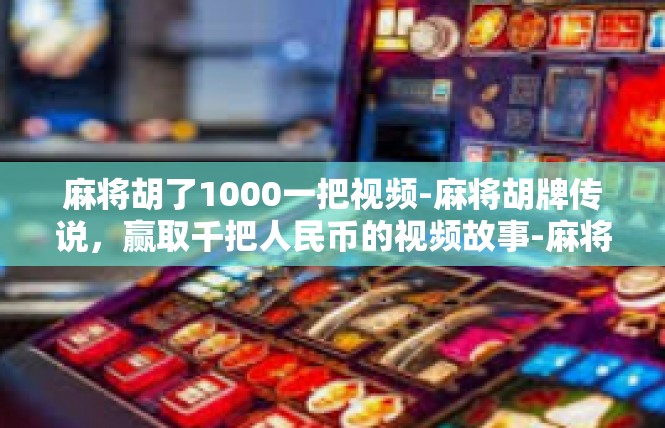 麻将胡了1000一把视频-麻将胡牌传说，赢取千把人民币的视频故事-麻将胡了1000一把视频