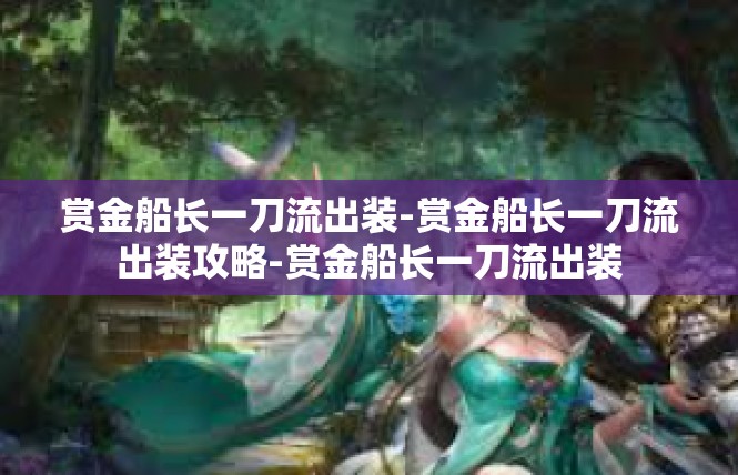 赏金船长一刀流出装-赏金船长一刀流出装攻略-赏金船长一刀流出装